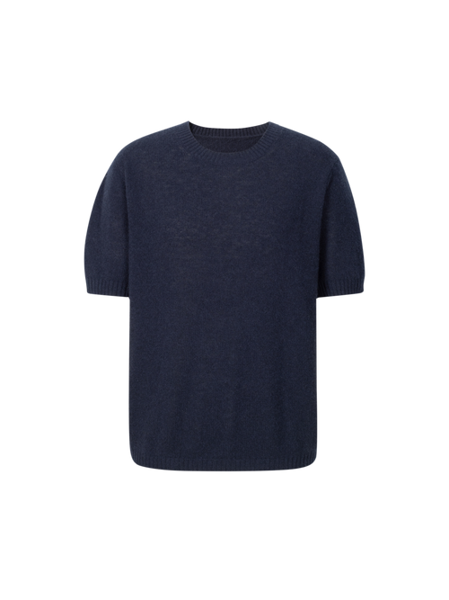 Load image 1 in gallery view. Crew Neck Short Sleeve Knit Sweater