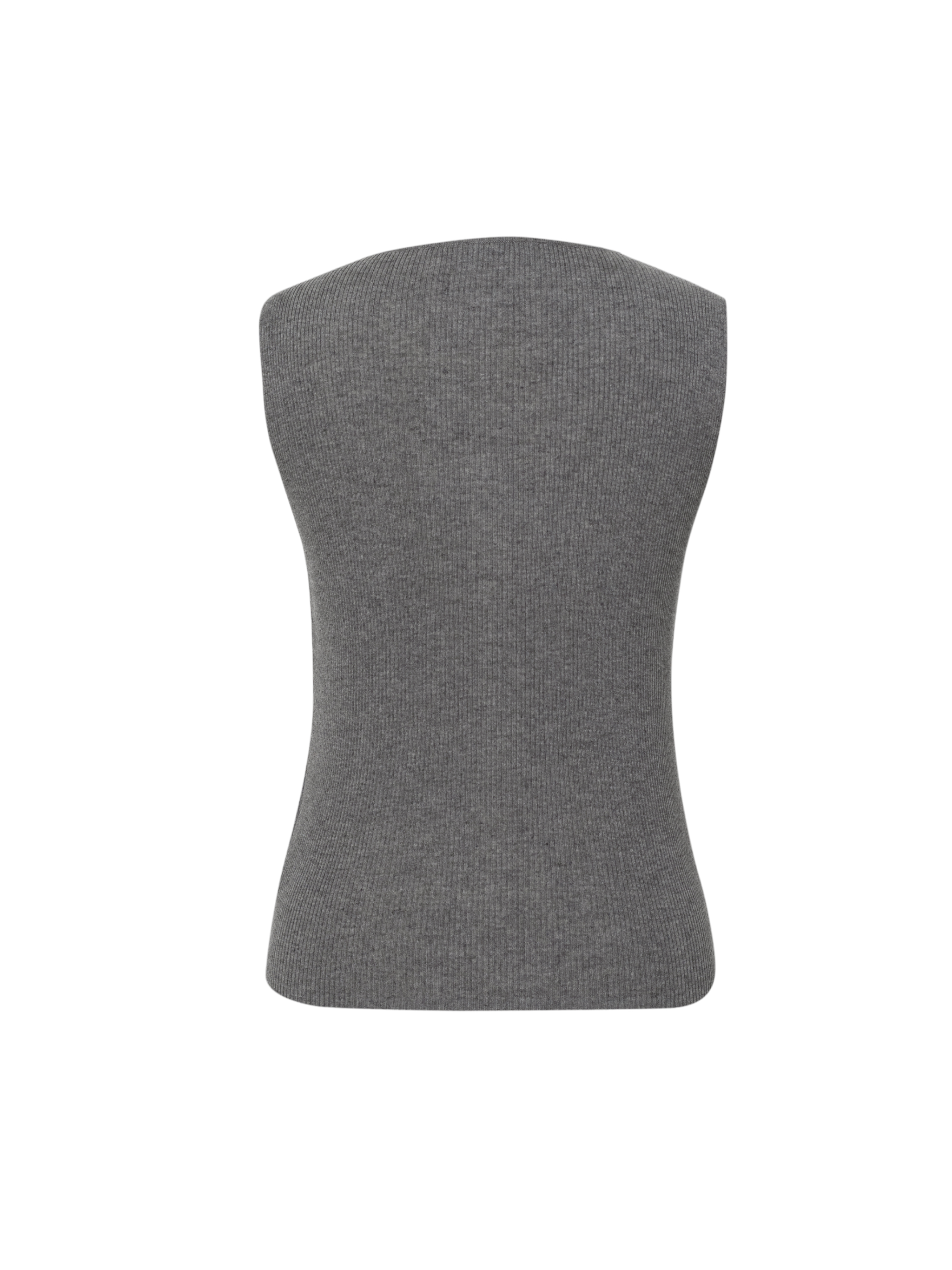 V-Neck Sleeveless Mock-Layered Cardigan