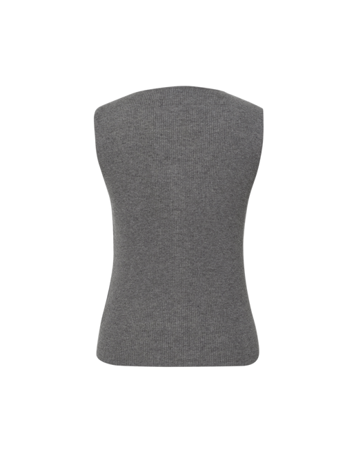 Load image 1 in gallery view. V-Neck Sleeveless Mock-Layered Cardigan