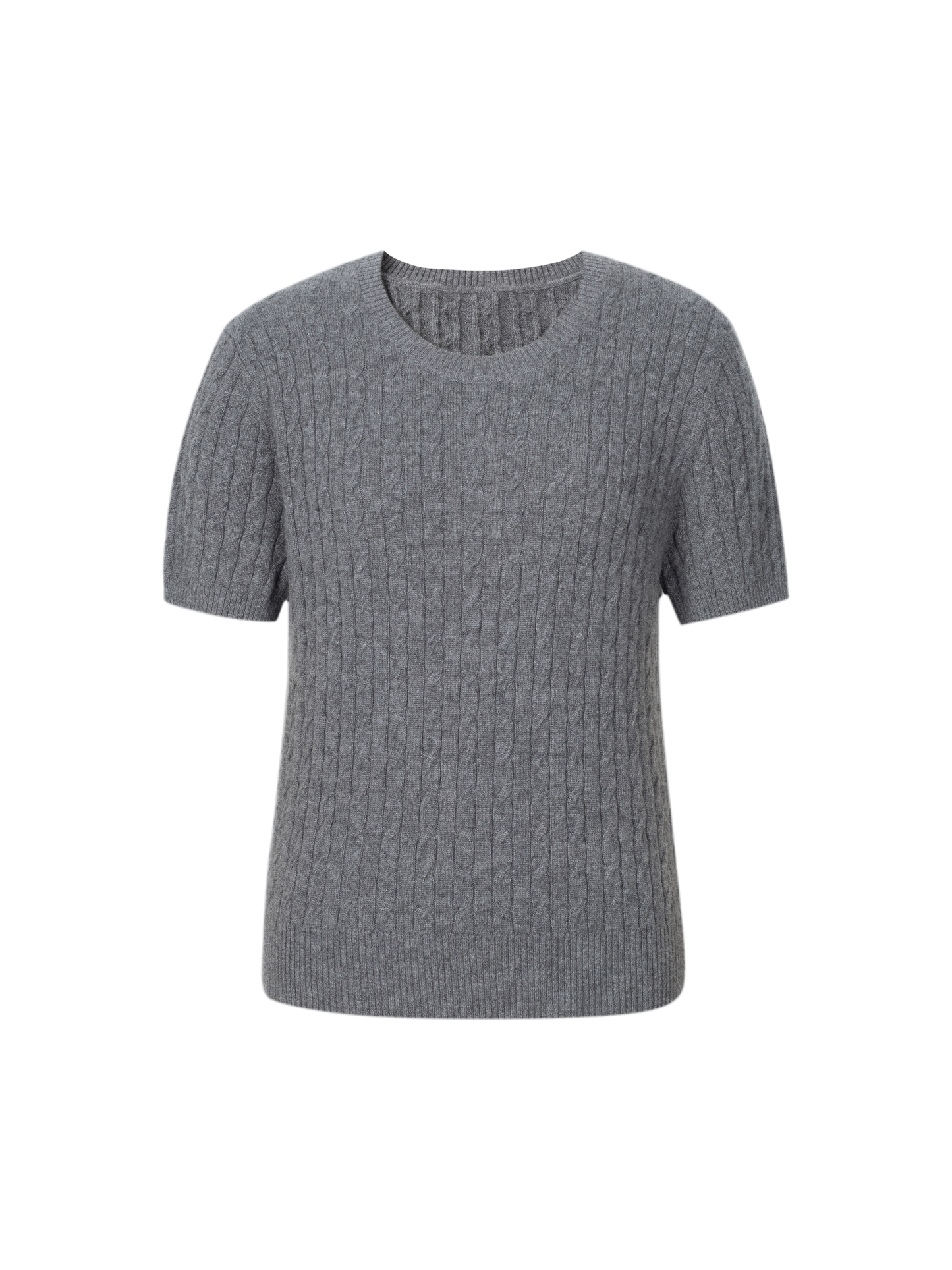 Crew Neck Short Sleeve Knit Sweater