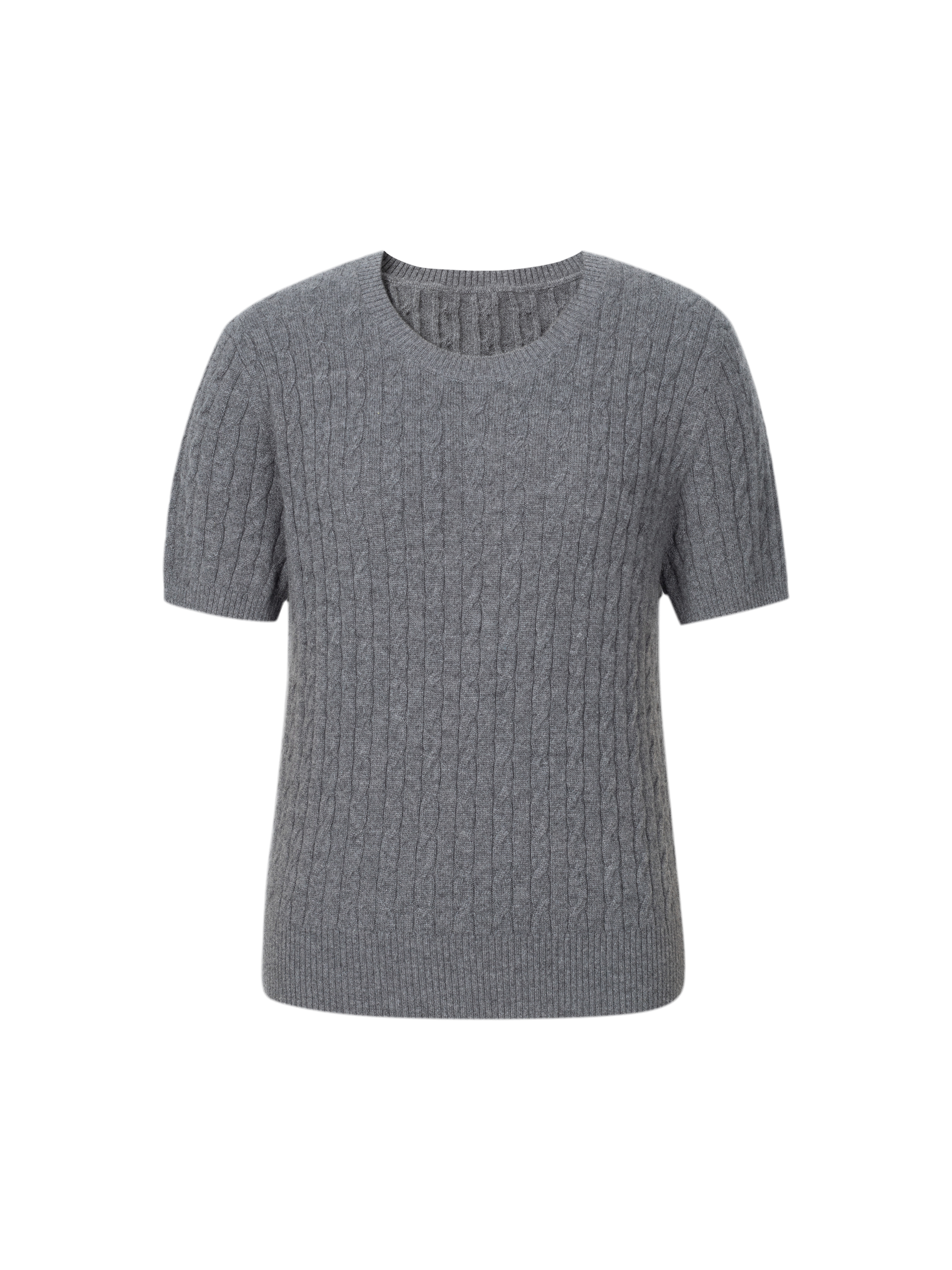Crew Neck Short Sleeve Knit Sweater