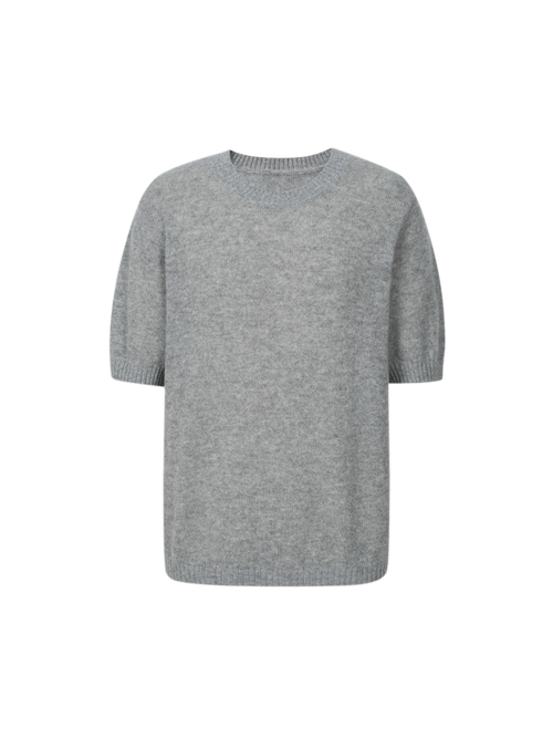 Load image 1 in gallery view. Crew Neck Short Sleeve Knit Sweater