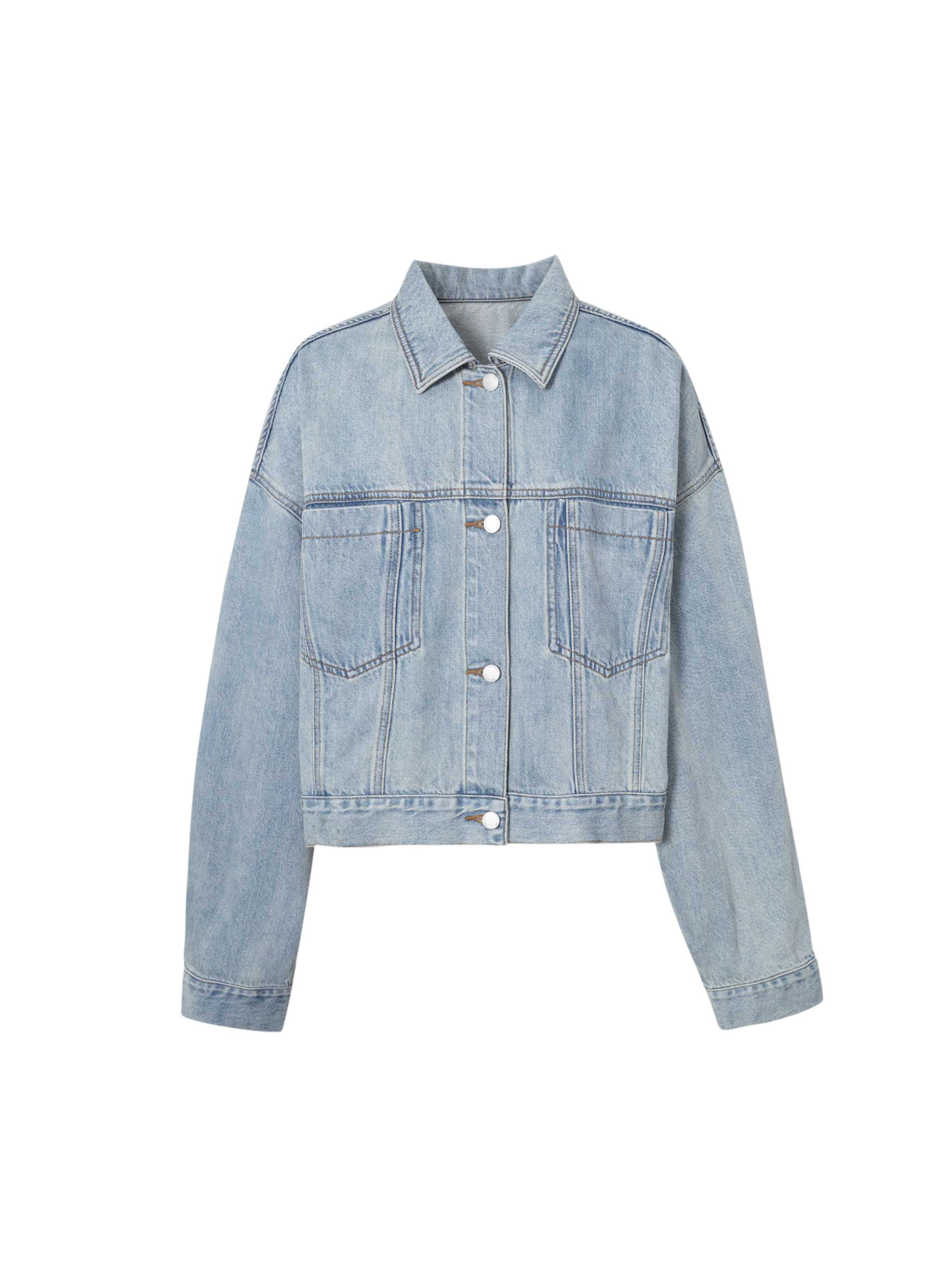 Washed Cotton Denim Trucker Jacket