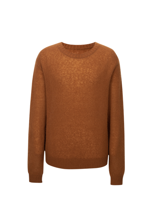 Load image 1 in gallery view. Lightweight Cashmere-Silk Crewneck Sweater