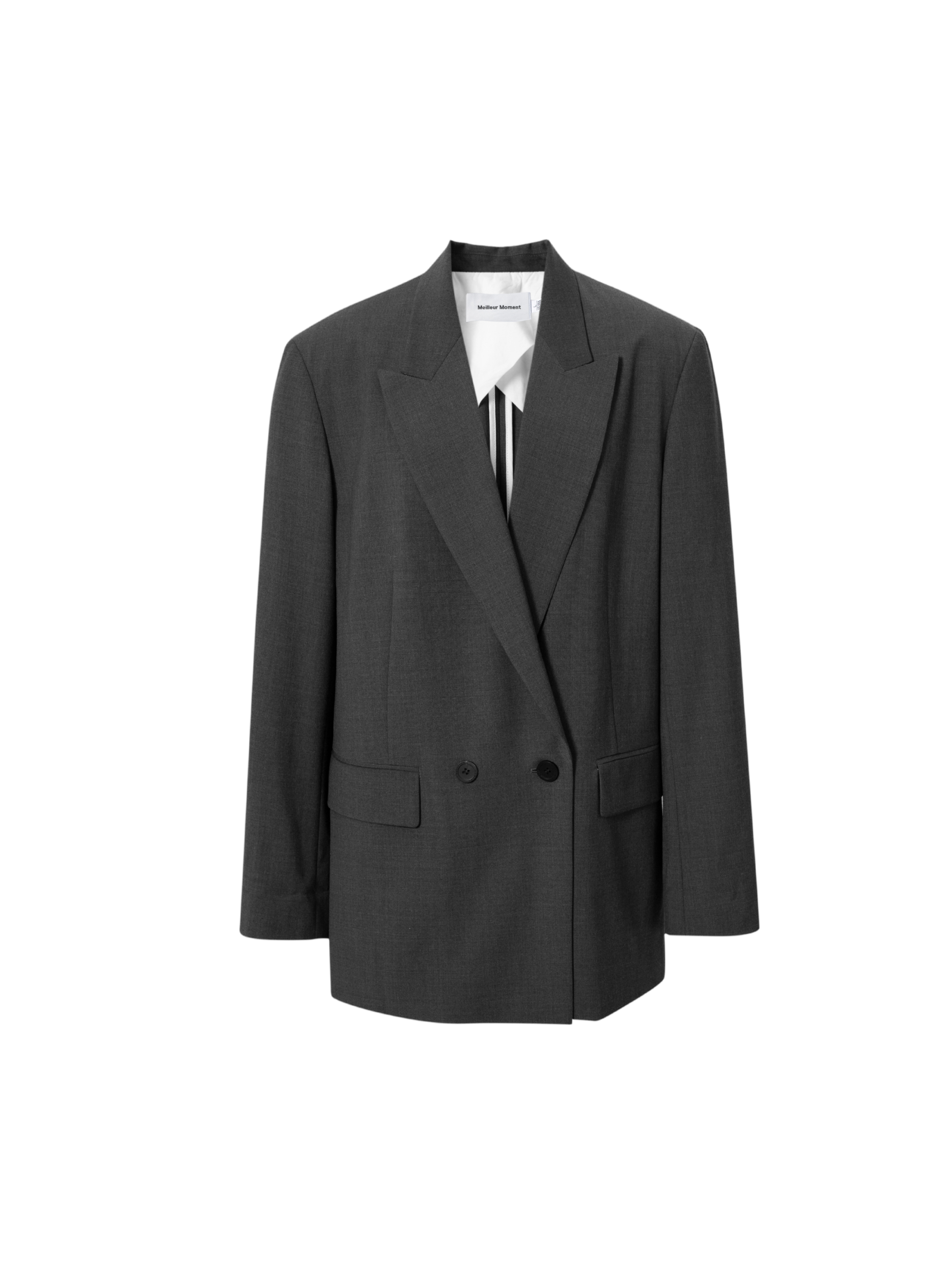 Wool-Blend Tailored Single-Breasted Blazer
