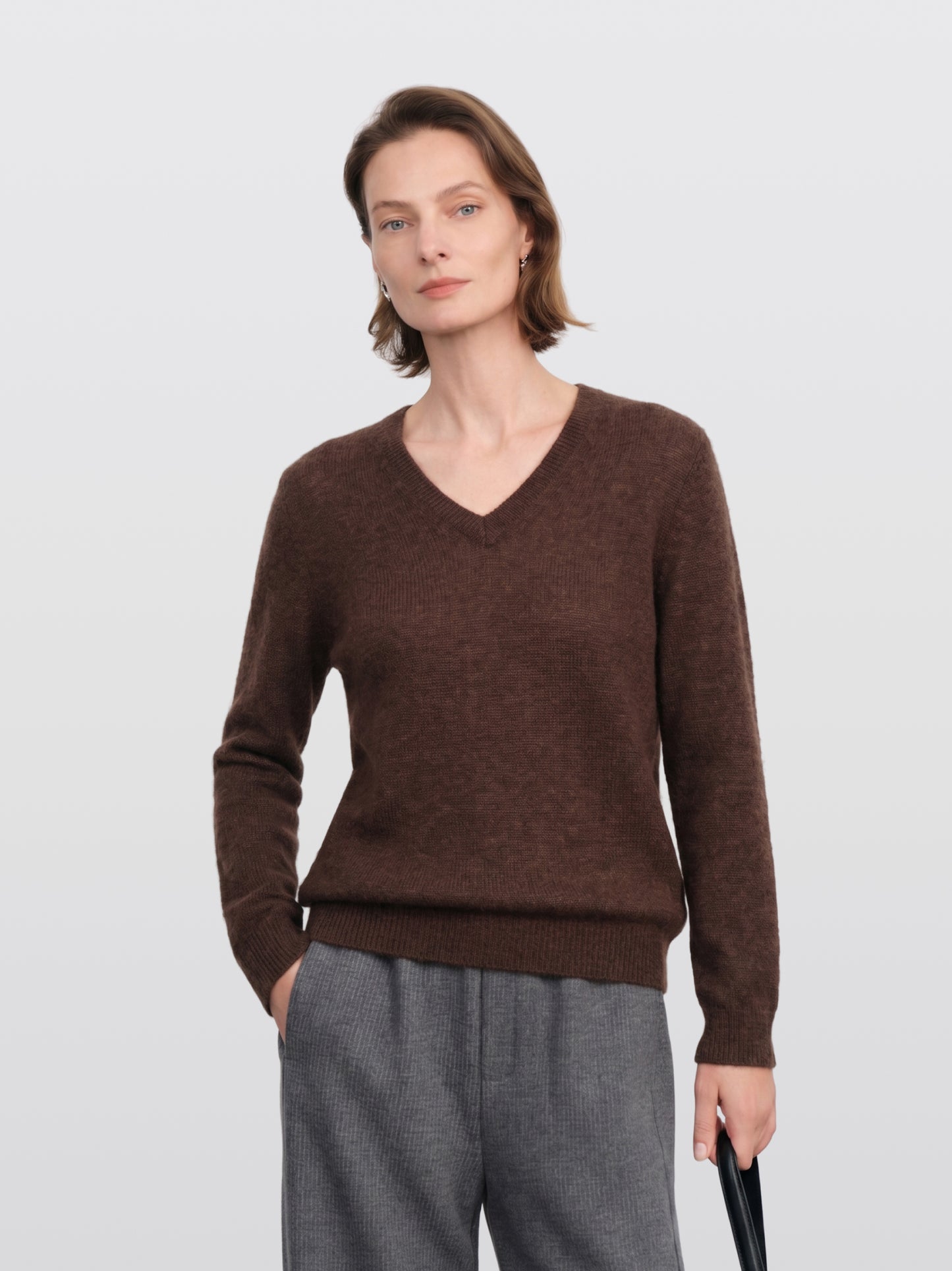 Relaxed V-Neck Raglan Sweater