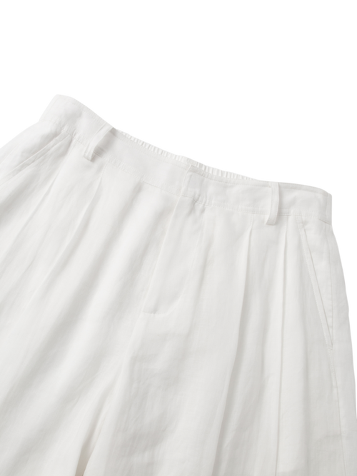 Load image 1 in gallery view. Relaxed Wide-Leg Linen-Blend Pants