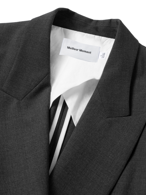 Load image 1 in gallery view. Wool-Blend Tailored Single-Breasted Blazer
