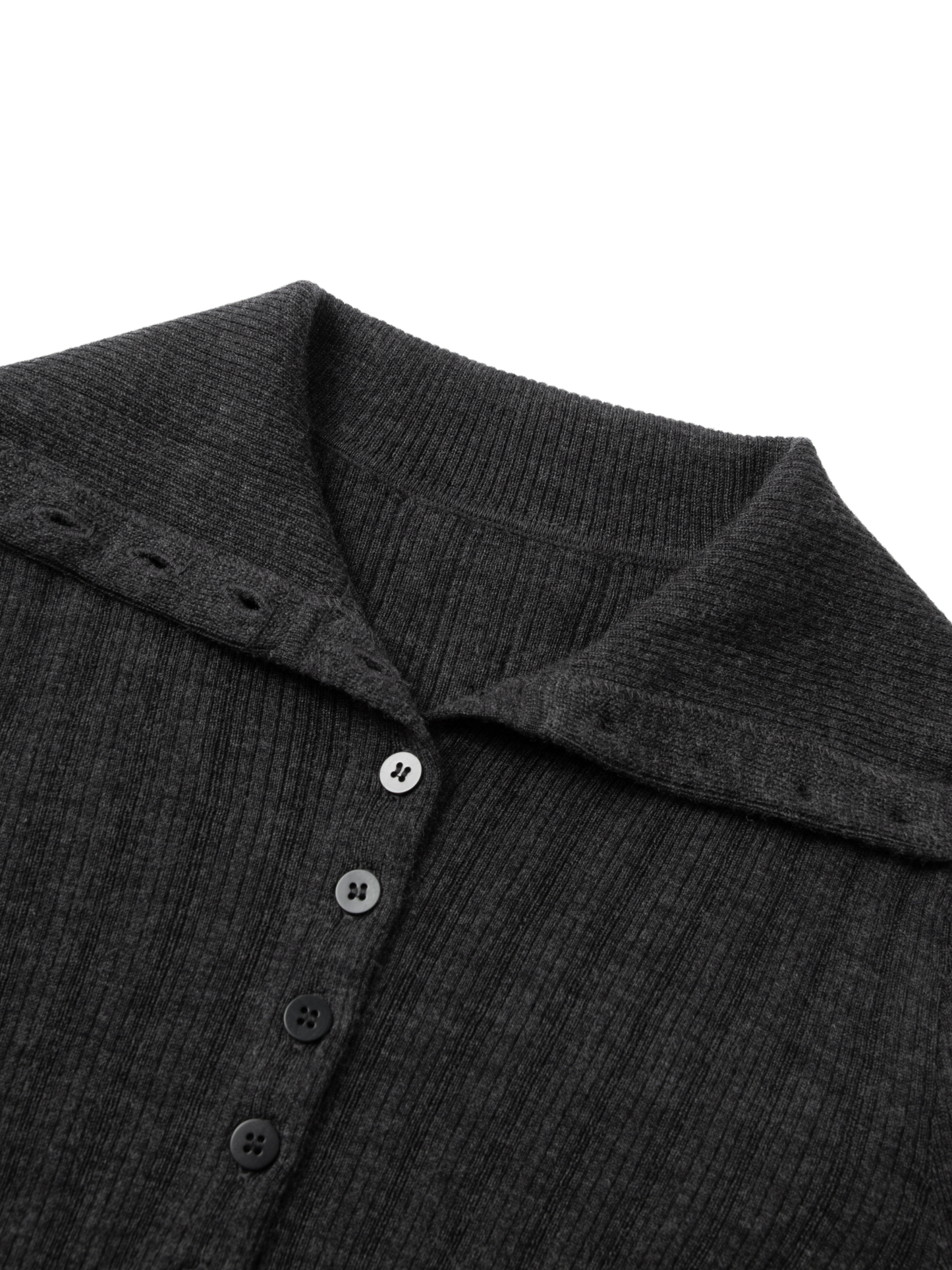 Fitted Pure Wool Ribbed Sweater