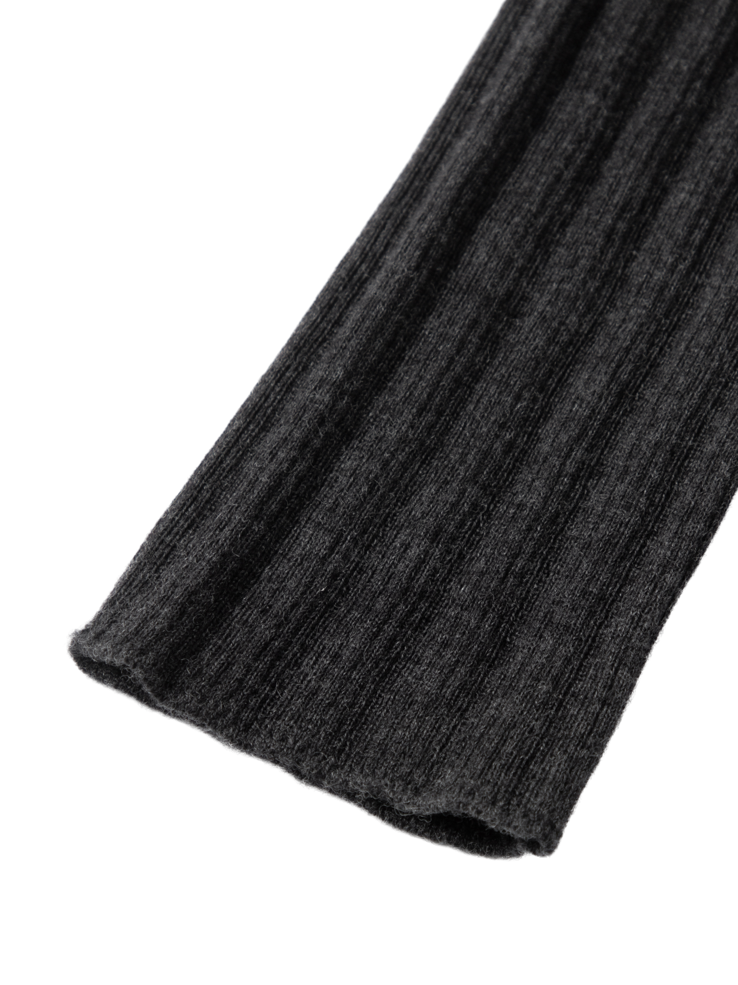 Fitted Pure Wool Ribbed Sweater