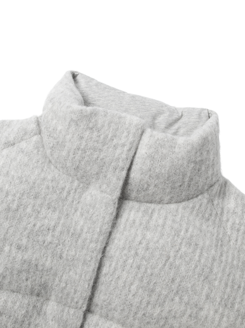 Load image 1 in gallery view. Alpaca Hair Goose Puffer Jacket