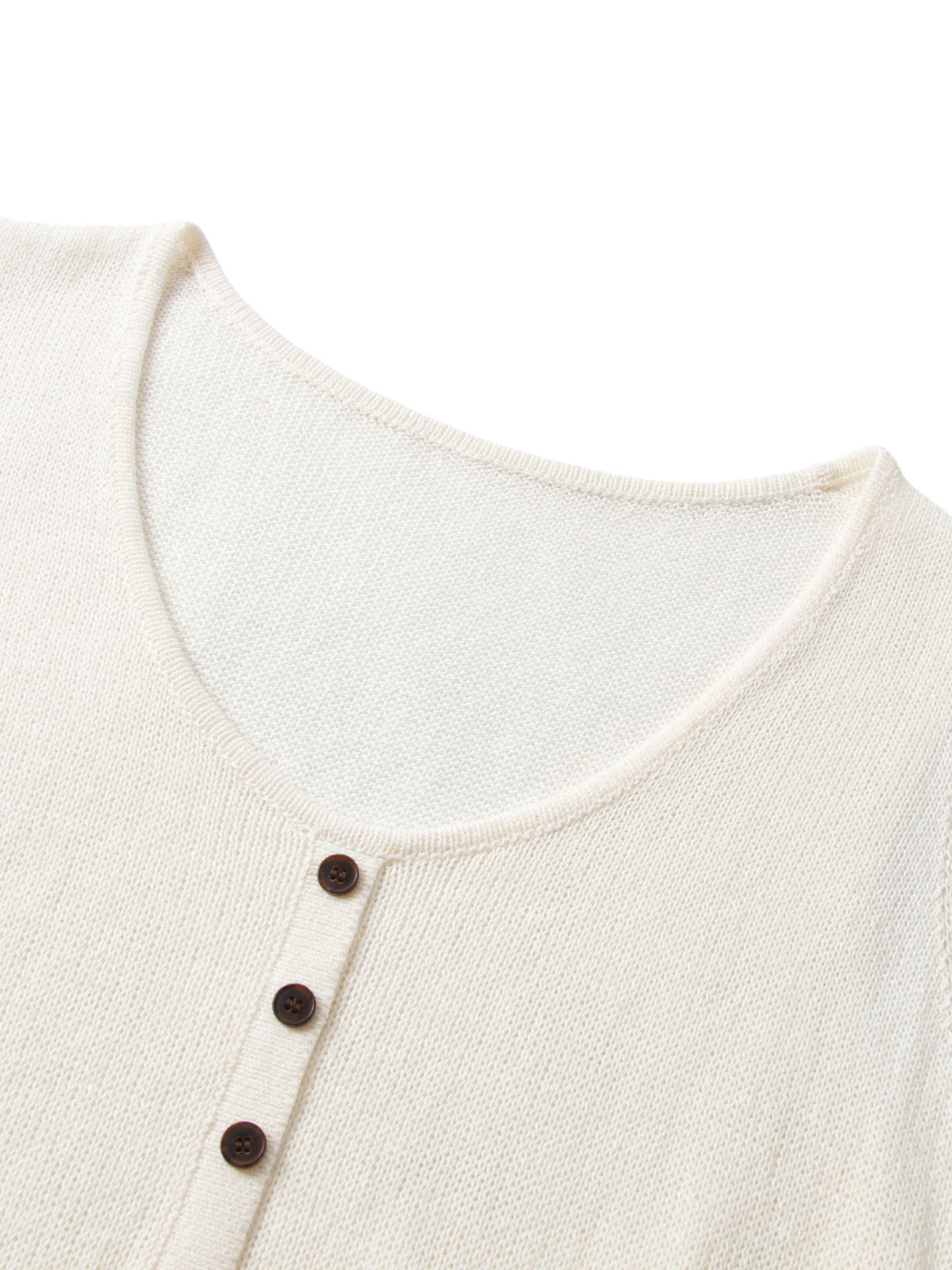 Button-Front V-Neck Knitted Sweater Vest