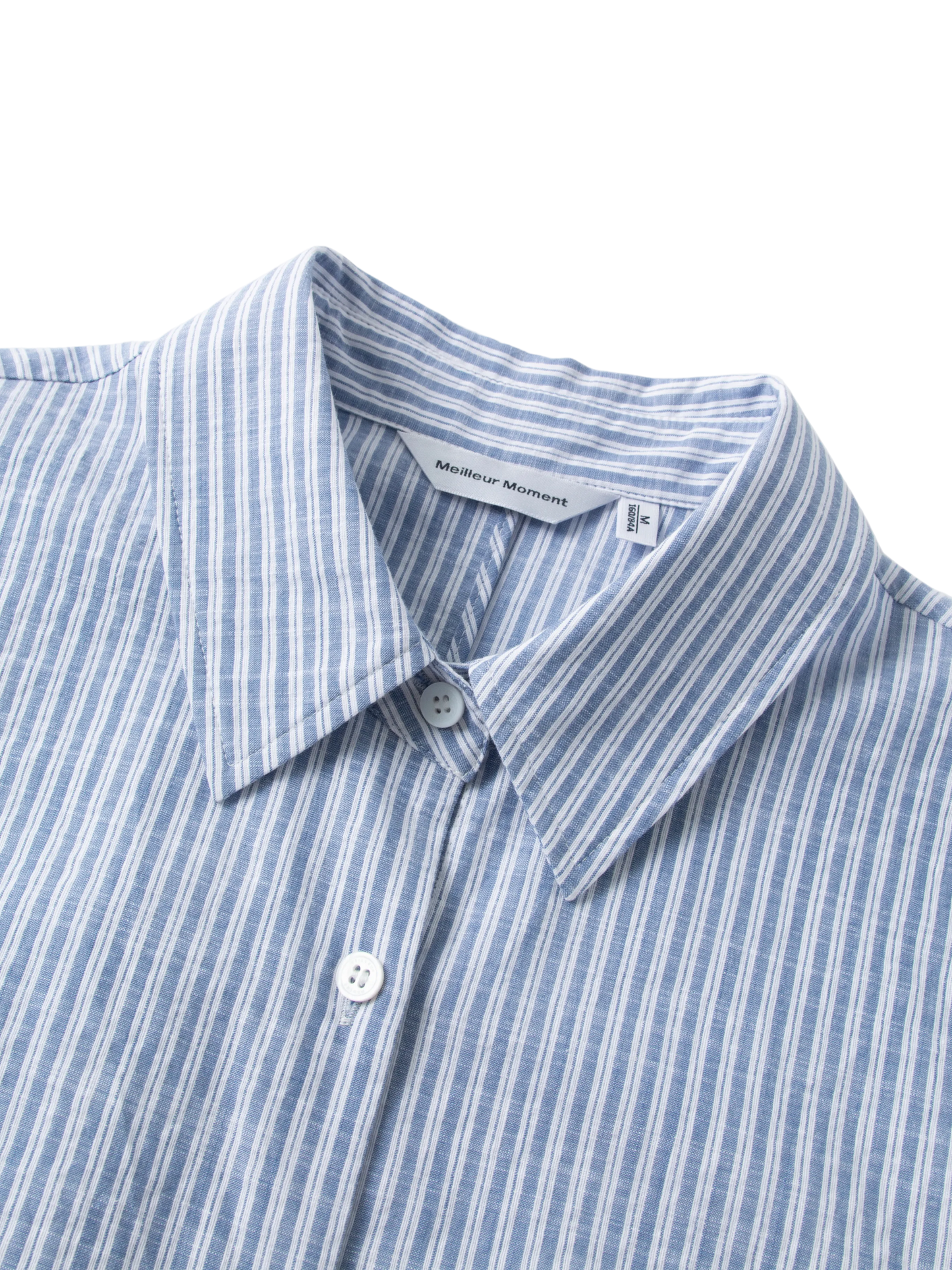 Striped Cotton-Linen Tie-Waist Shirt