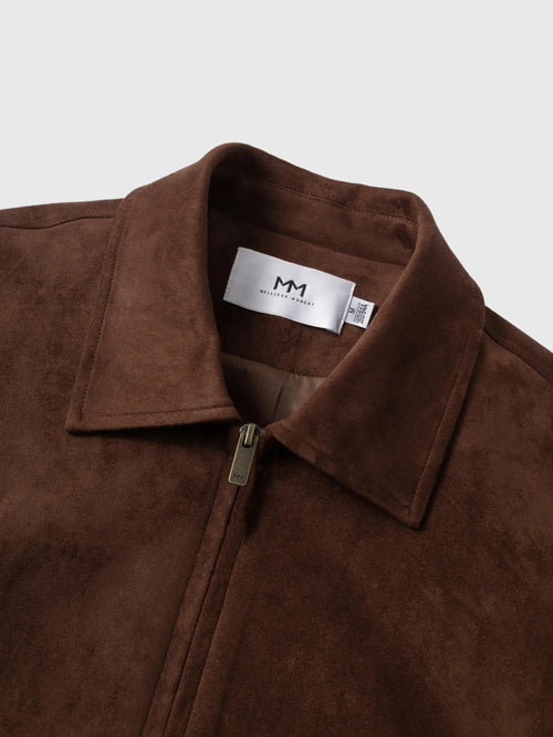Load image 1 in gallery view. Soft Faux Suede Harrington Jacket