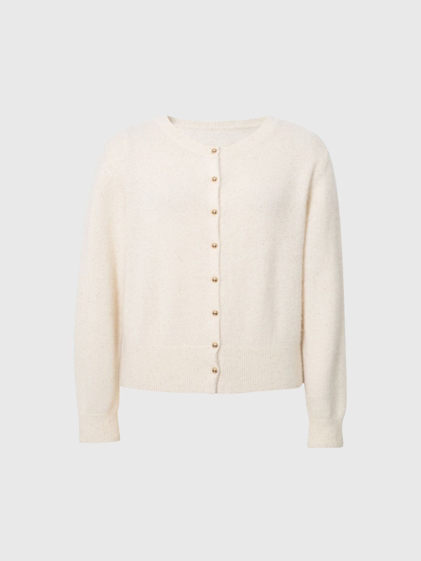 Sequin Cashmere-Silk Knit Cardigan