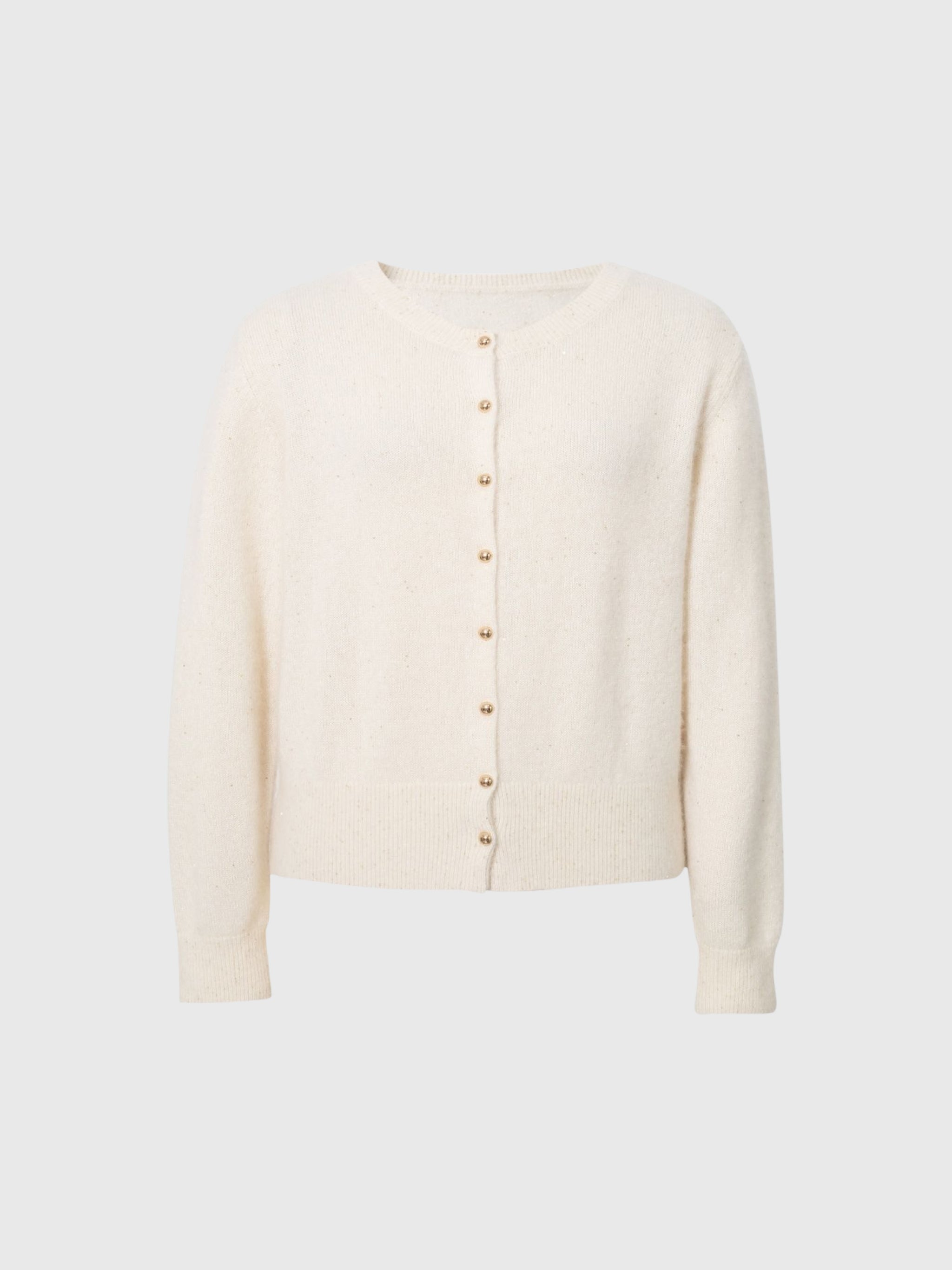 Sequin Cashmere-Silk Knit Cardigan