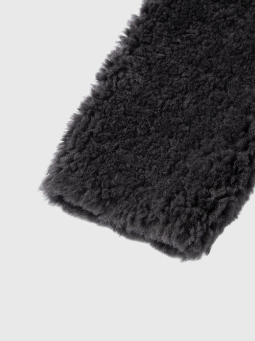 Load image 1 in gallery view. Pure Wool Shearling Jacket with Structured Collar