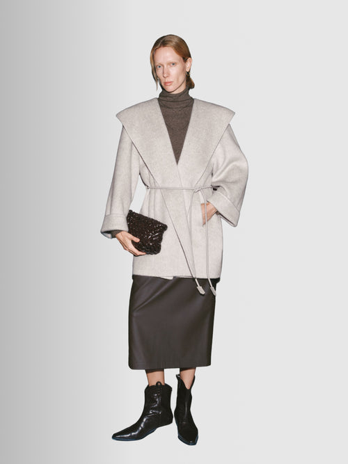 Load image 1 in gallery view. Elevated Alpaca-Wool Hooded Jacket