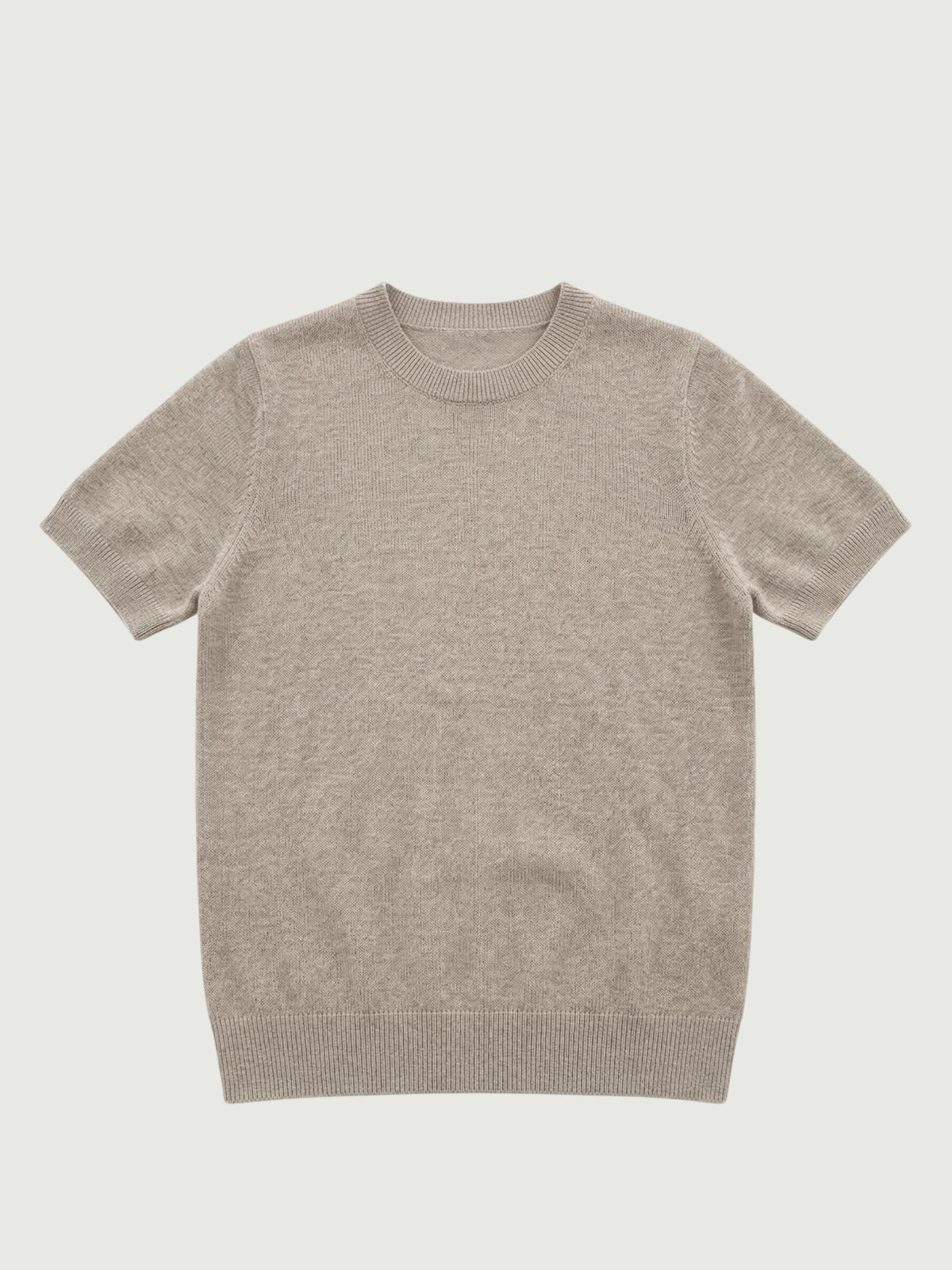 Silk-Cashmere Lightweight Short-Sleeve Top