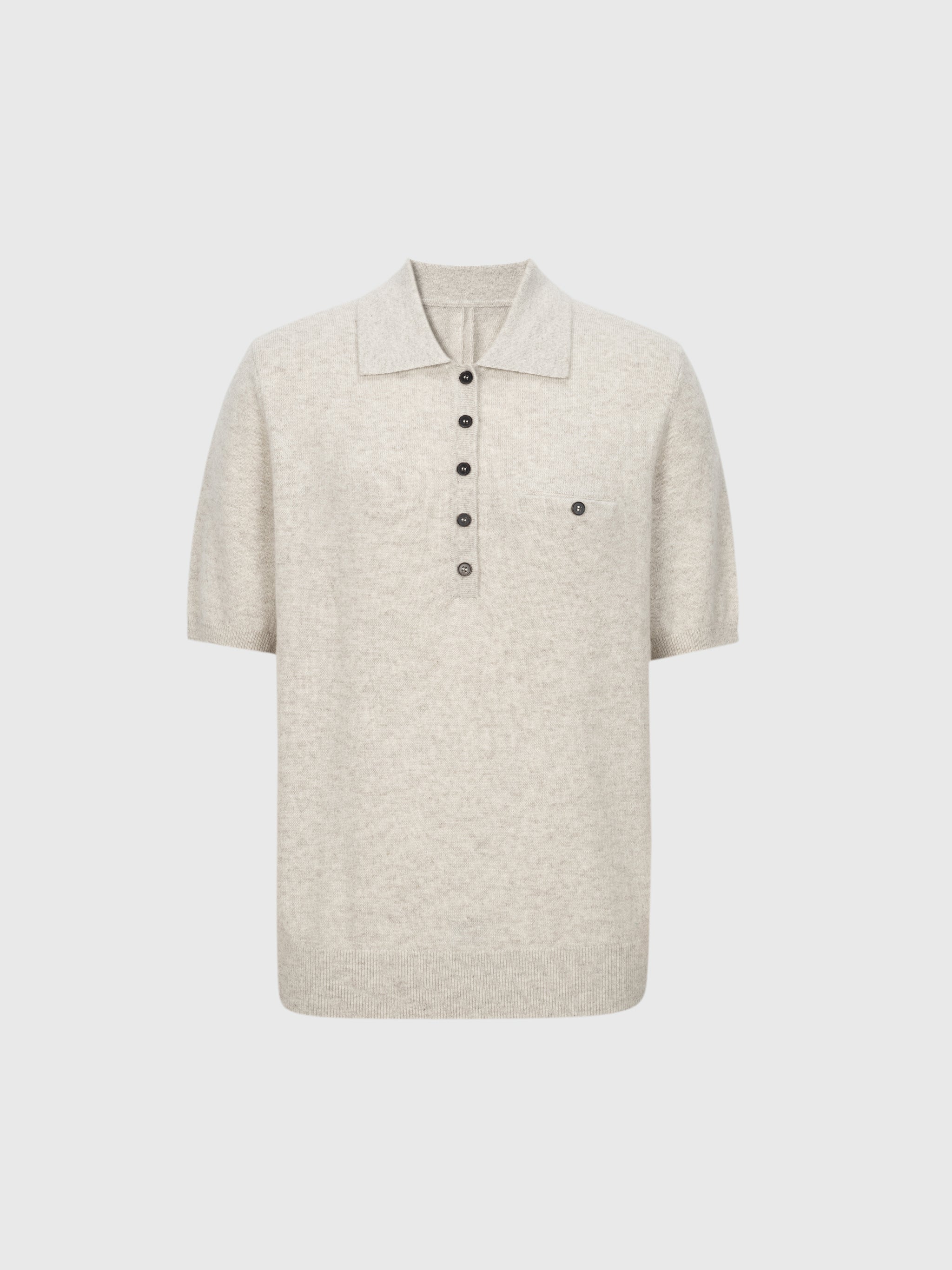 Cashmere Knit Polo Sweater
