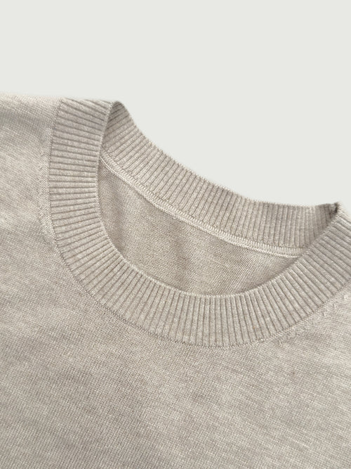 Load image 1 in gallery view. Silk-Cashmere Lightweight Short-Sleeve Top