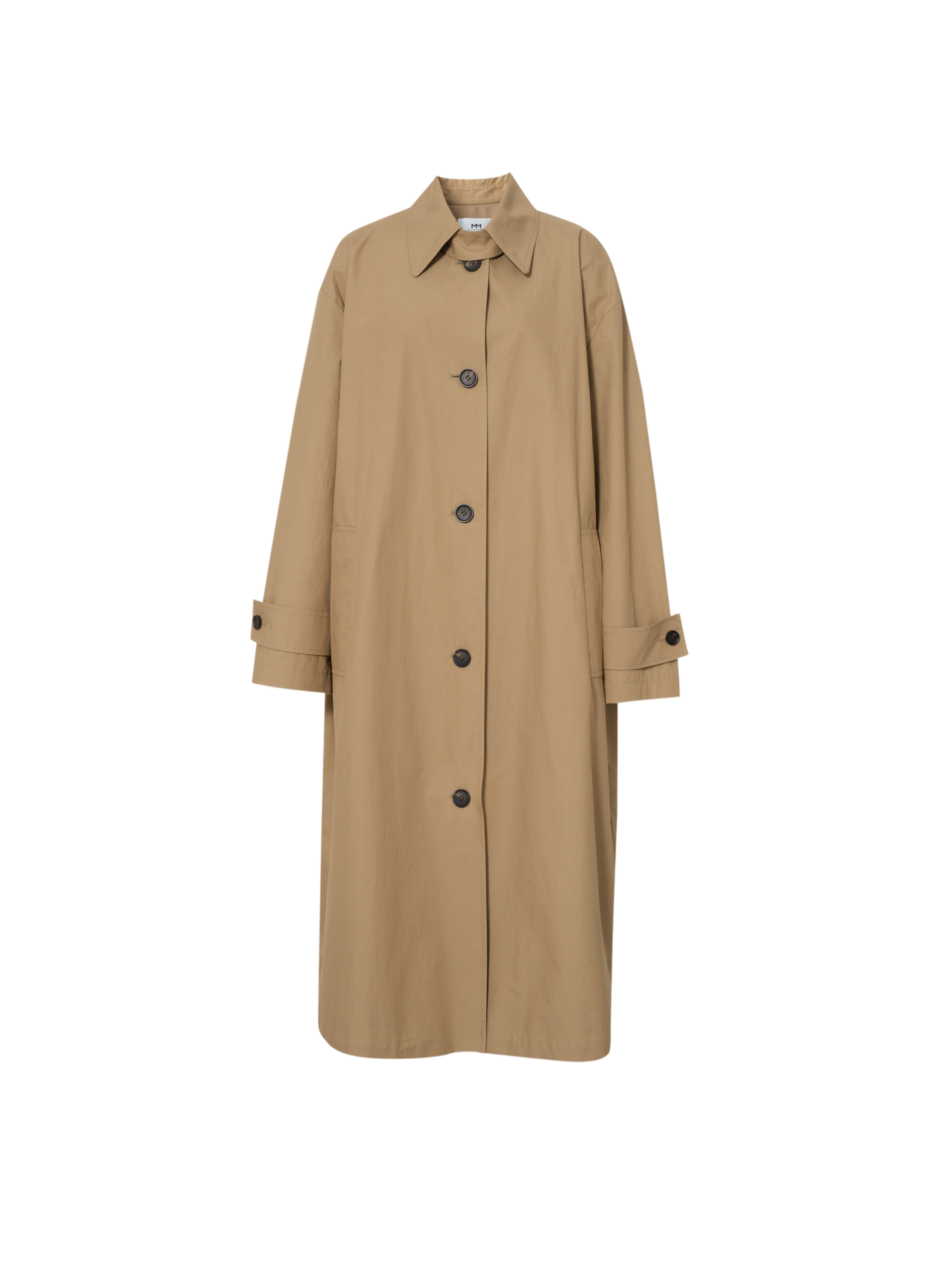 Beltless Trench Coat with Throat Latch