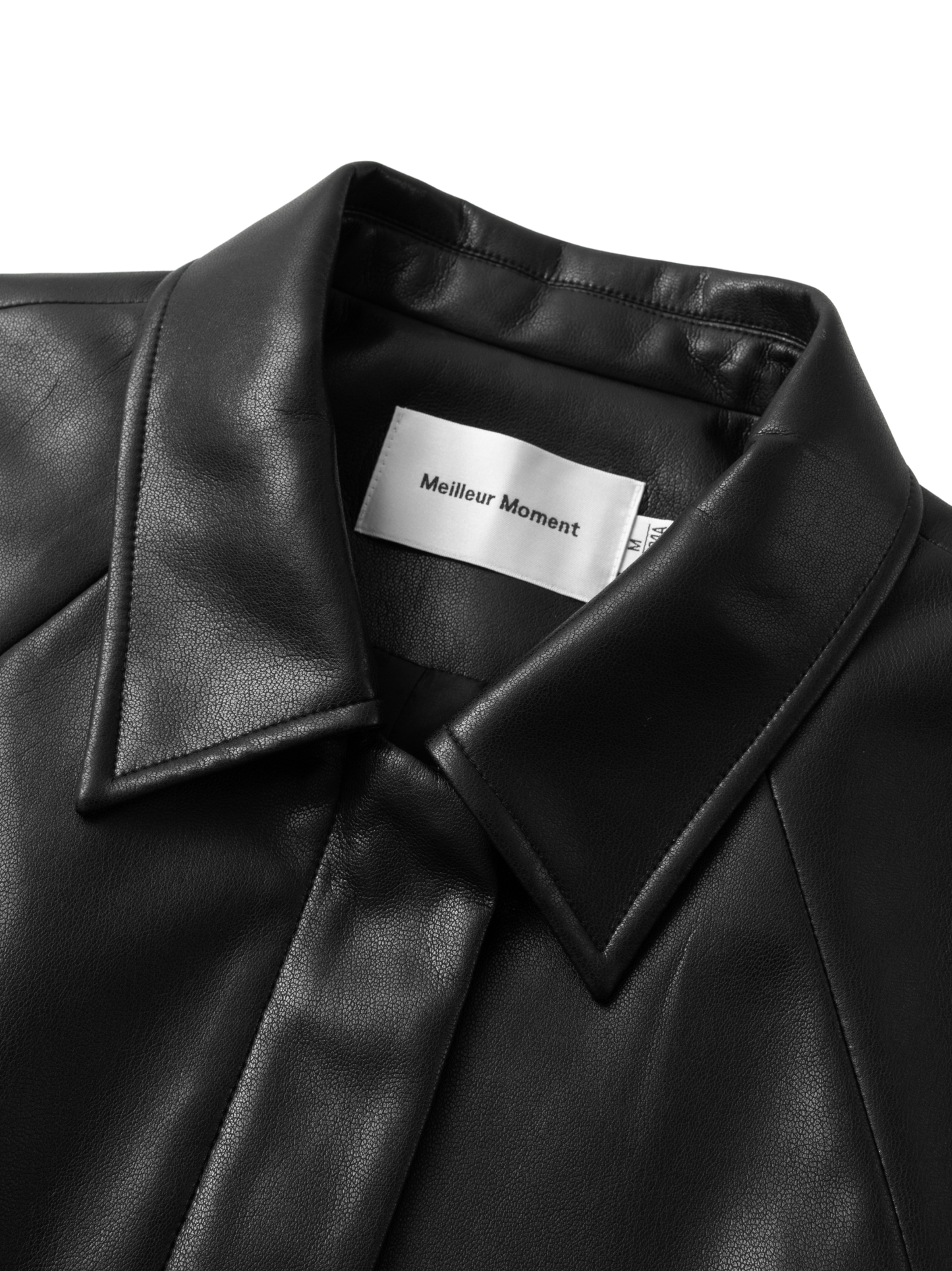 Cropped Faux-Leather Zip Jacket