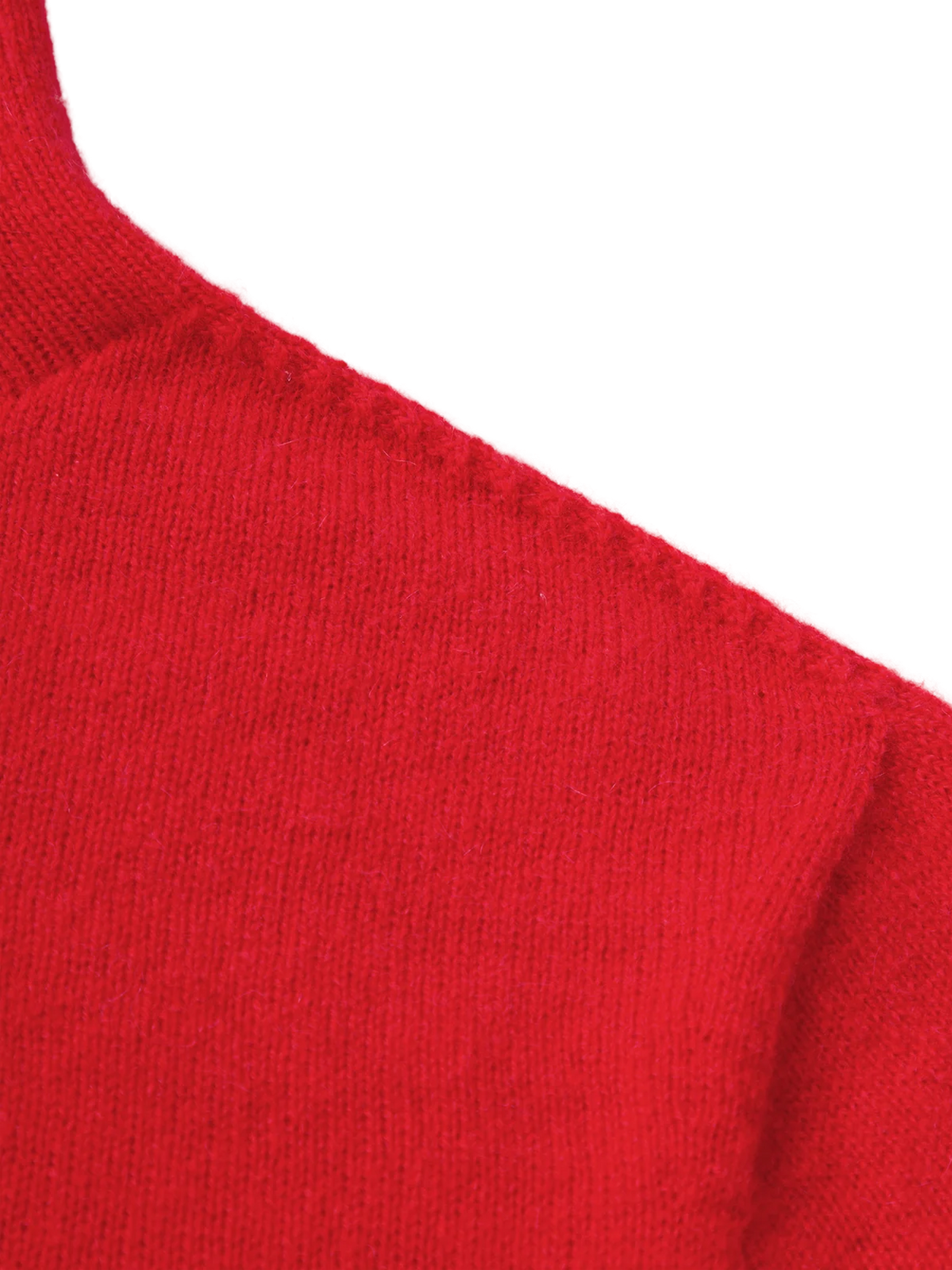 Red Slim Fit Cashmere High-Neck Sweater 5EC133005Q