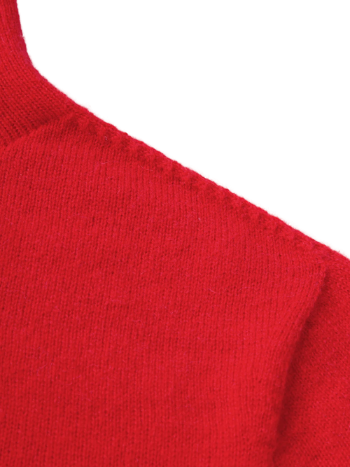 Load image 1 in gallery view. Red Slim Fit Cashmere High-Neck Sweater 5EC133005Q