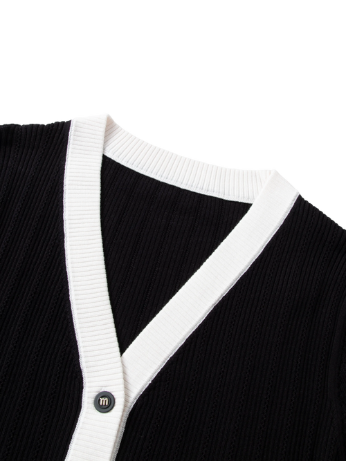 Load image 1 in gallery view. Black and White Cardigan