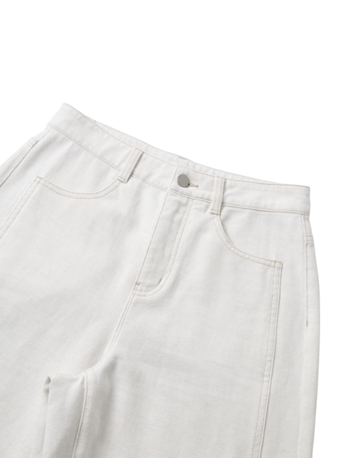 Load image 1 in gallery view. Cotton-Linen Wide Leg Trousers