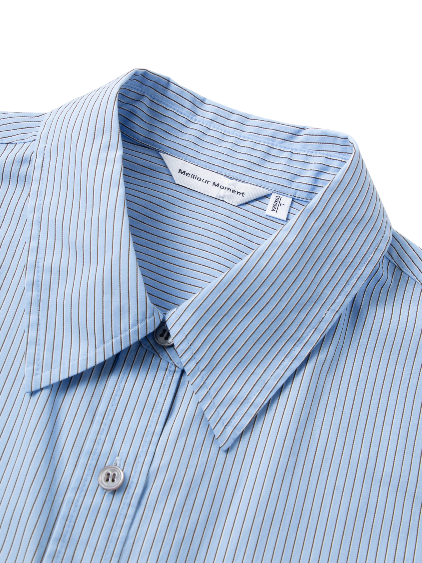 Striped Cotton Detachable Tie Shirt