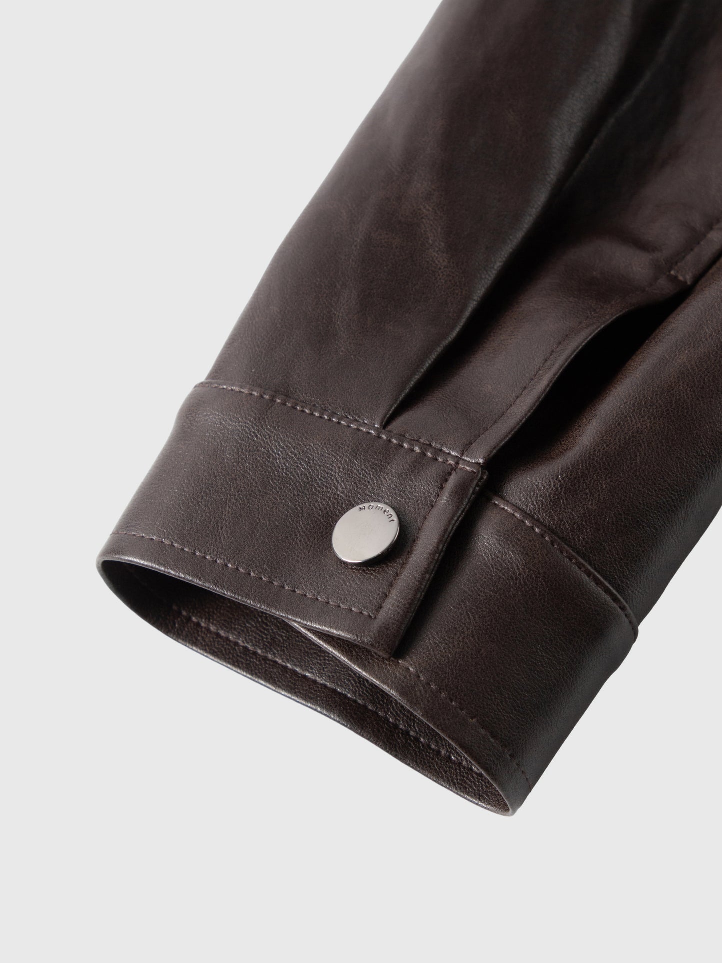 Metallic Faux Leather Moto Jacket