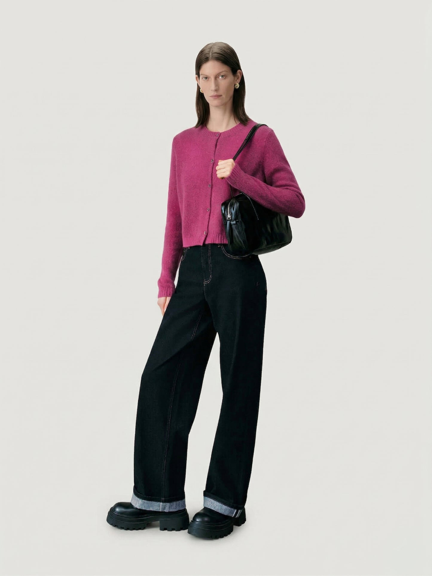 Silk-Cashmere Knit Cardigan