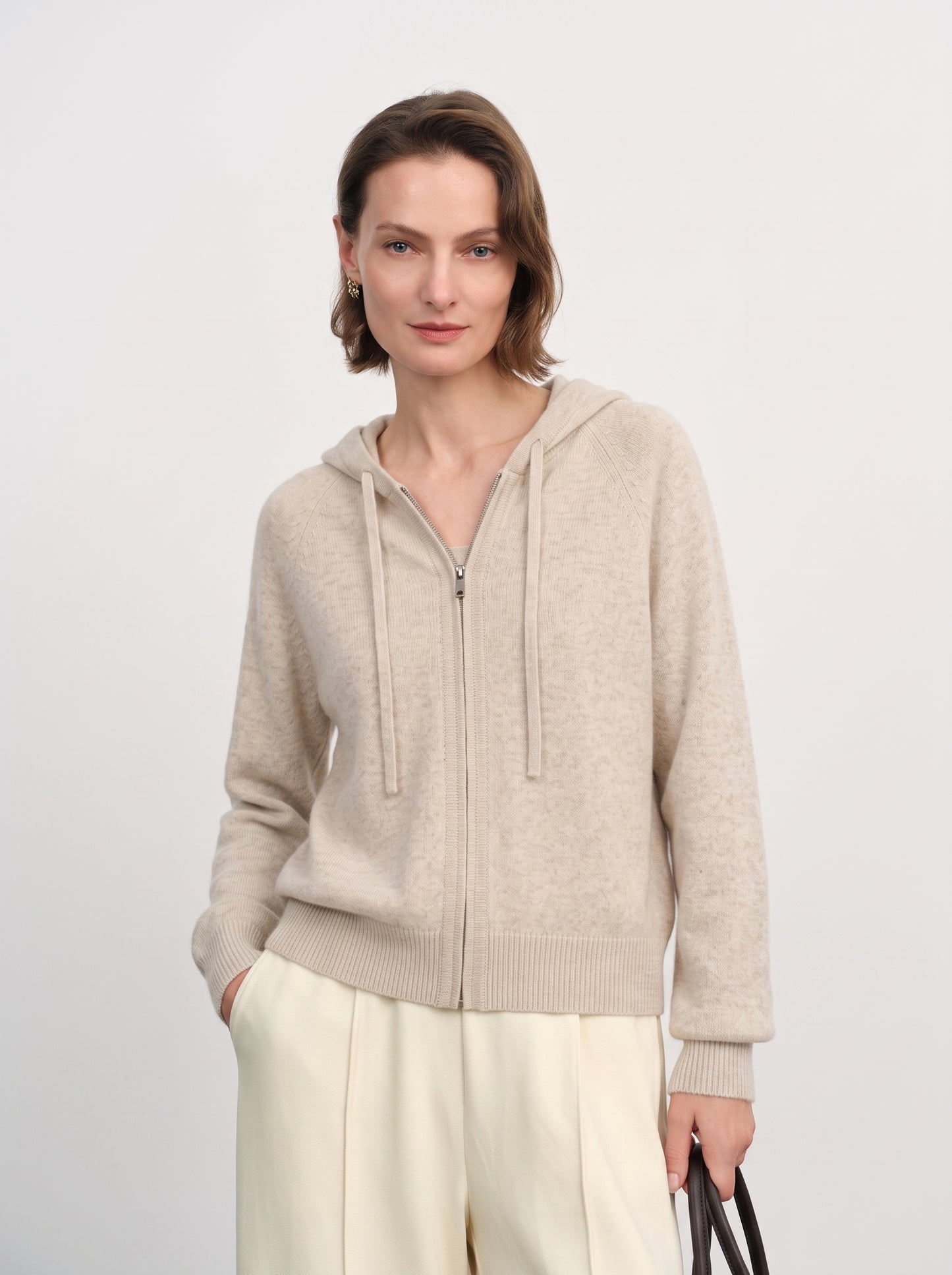 Relaxed Drop-Shoulder Cashmere Hoodie