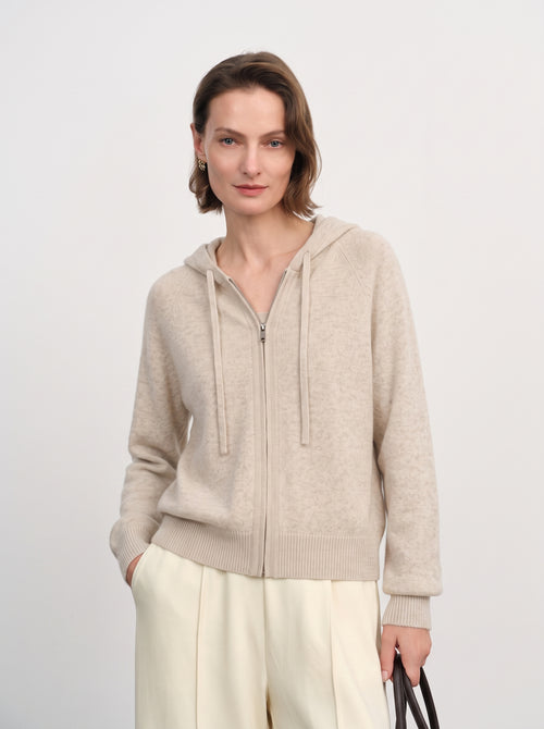 Load image 1 in gallery view. Relaxed Drop-Shoulder Cashmere Hoodie