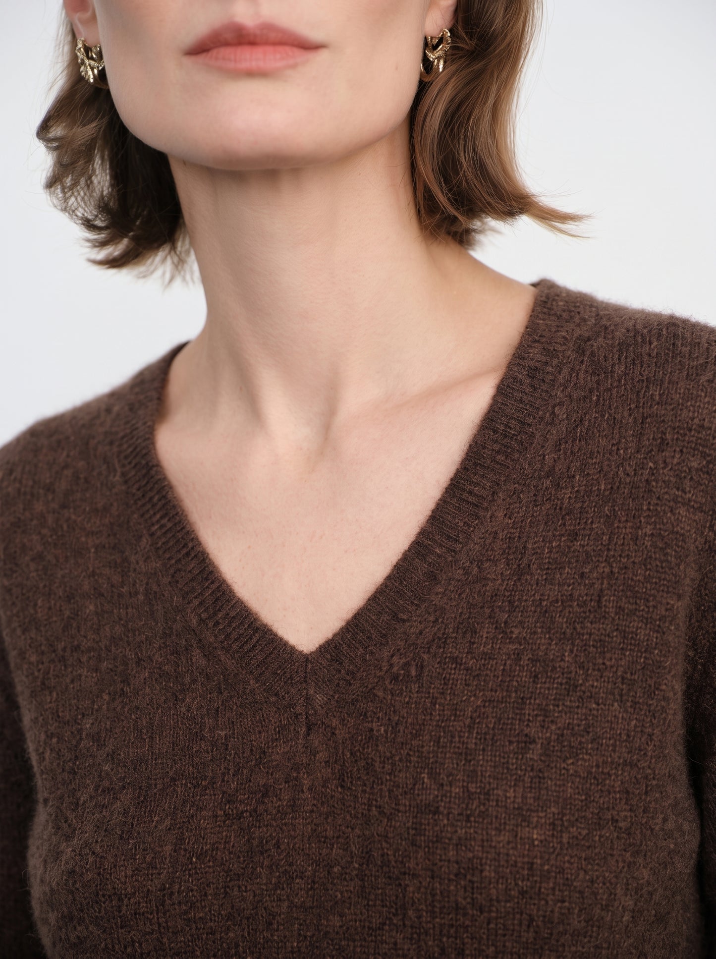 Relaxed V-Neck Raglan Sweater