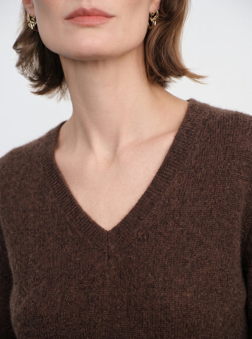 Load image 1 in gallery view. Relaxed V-Neck Raglan Sweater
