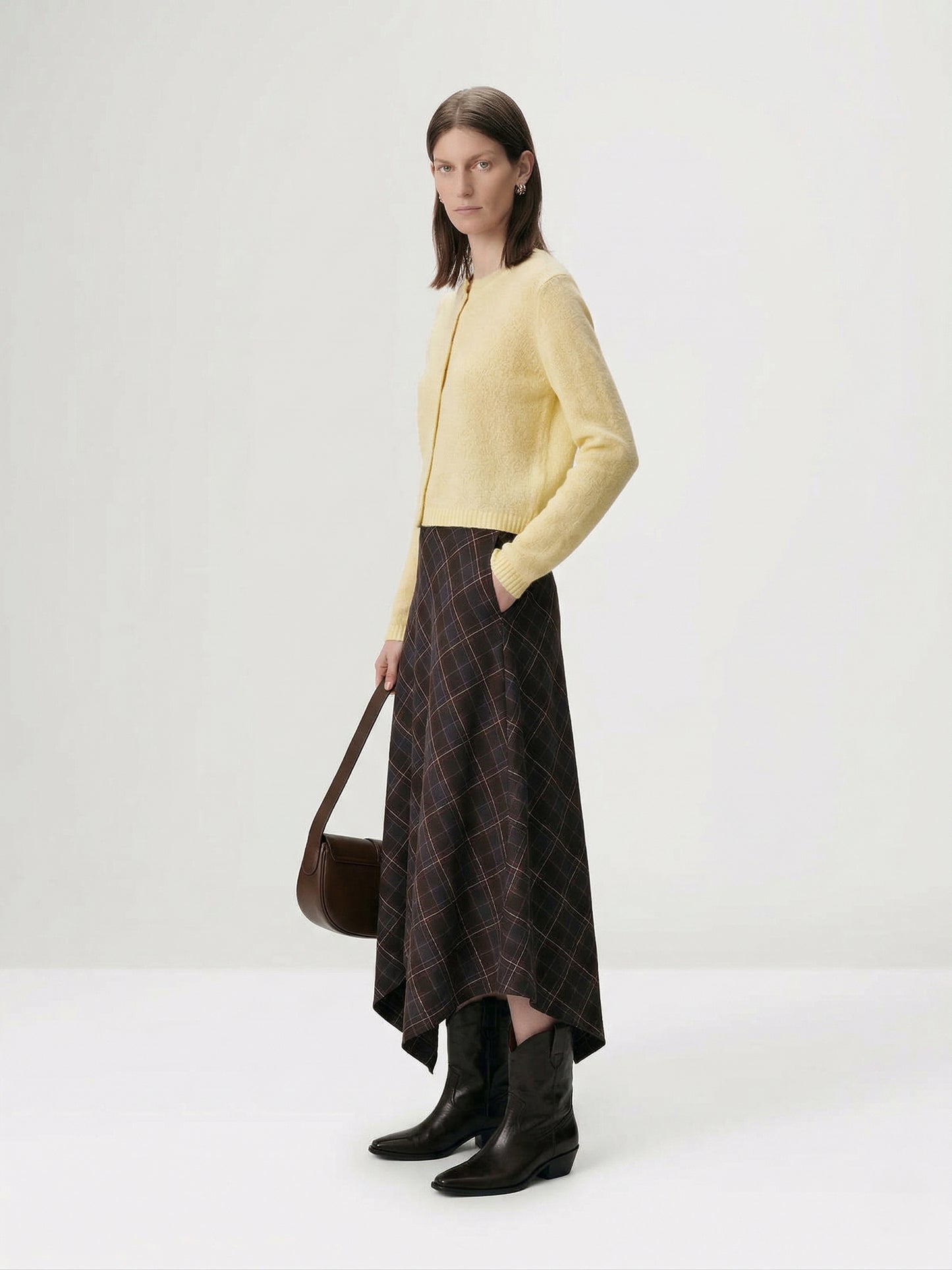 Silk-Cashmere Knit Cardigan