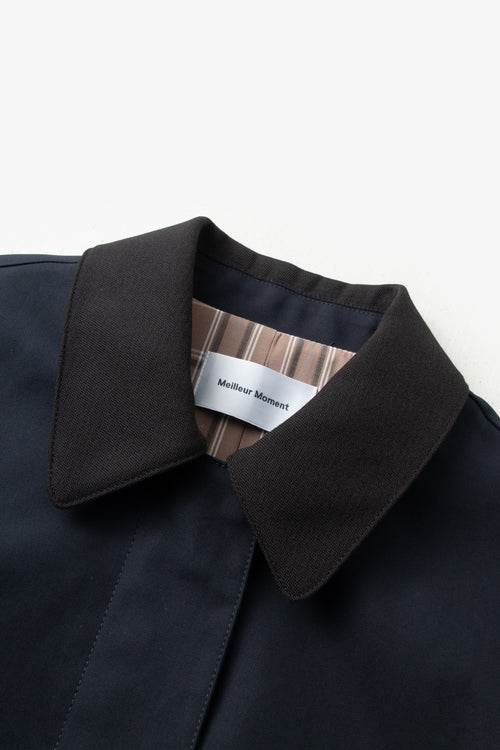 Load image 1 in gallery view. Cotton Drop-Shoulder Lapel Jacket