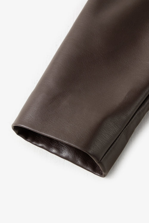 Load image 1 in gallery view. Cropped Faux-Leather Zip Jacket