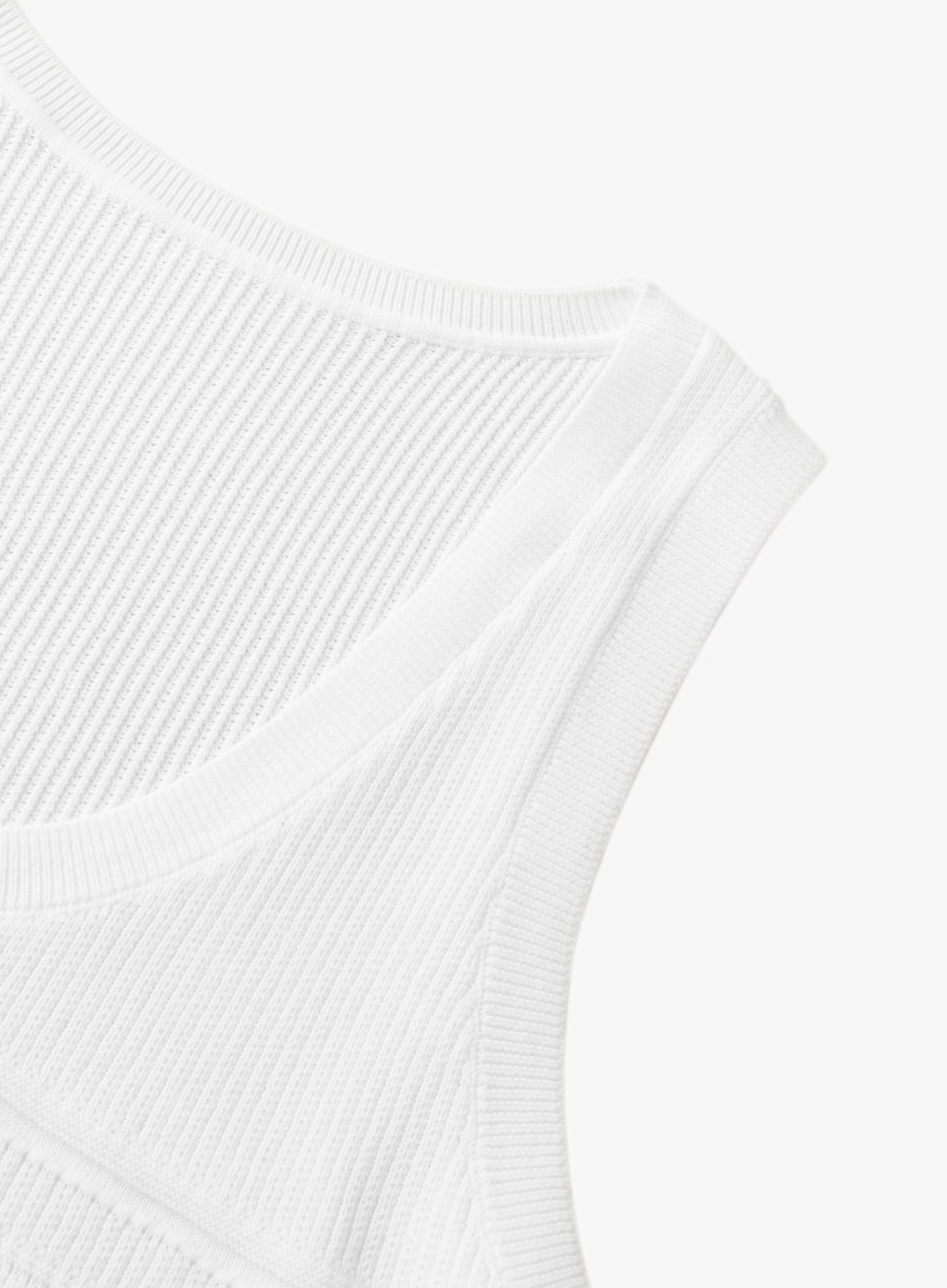 Cotton U-Neck Sleeveless Knit Tank