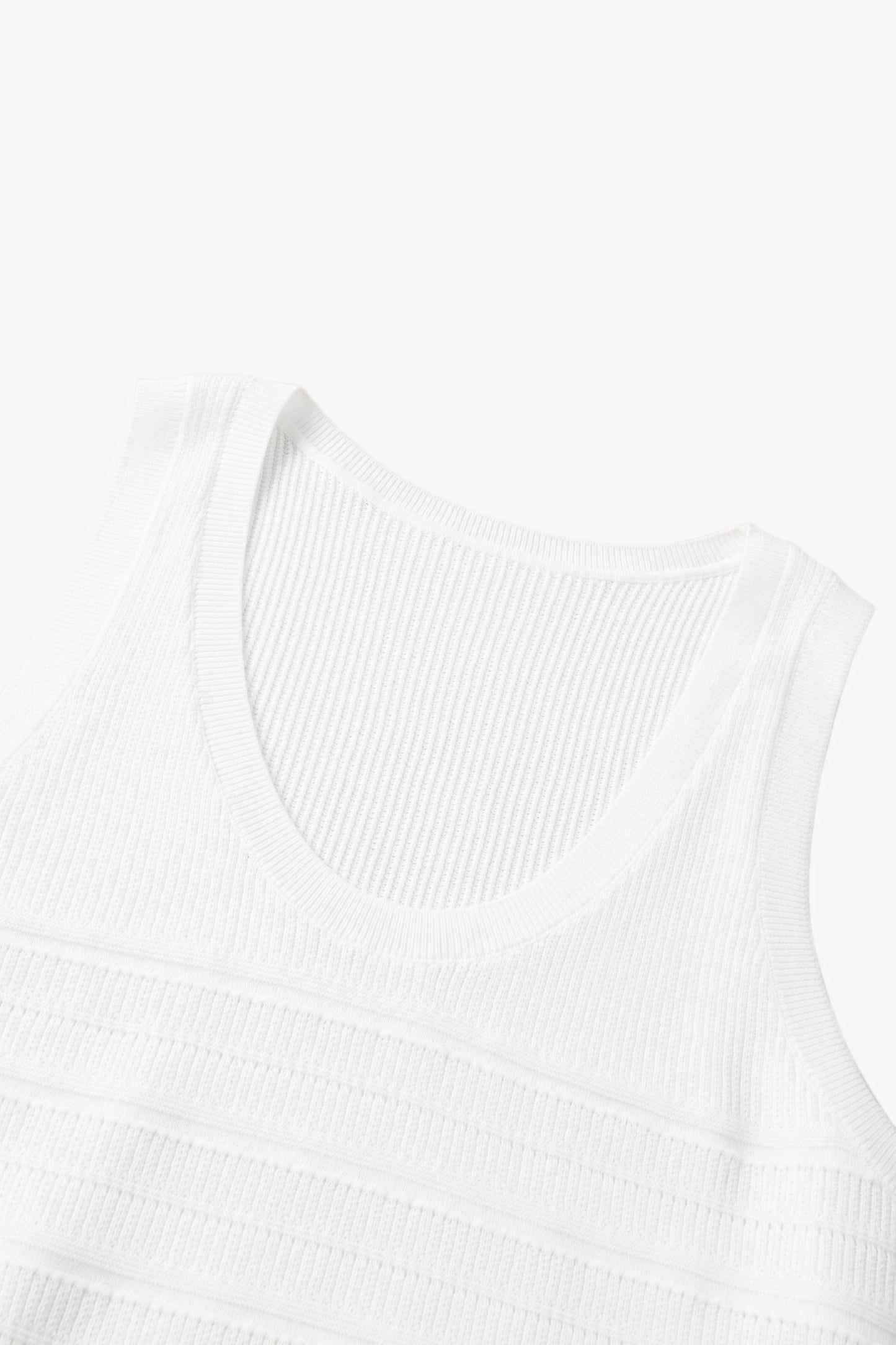 Cotton U-Neck Sleeveless Knit Tank