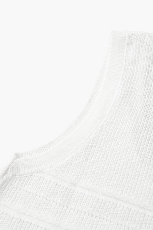 Load image 1 in gallery view. Cotton U-Neck Sleeveless Knit Tank