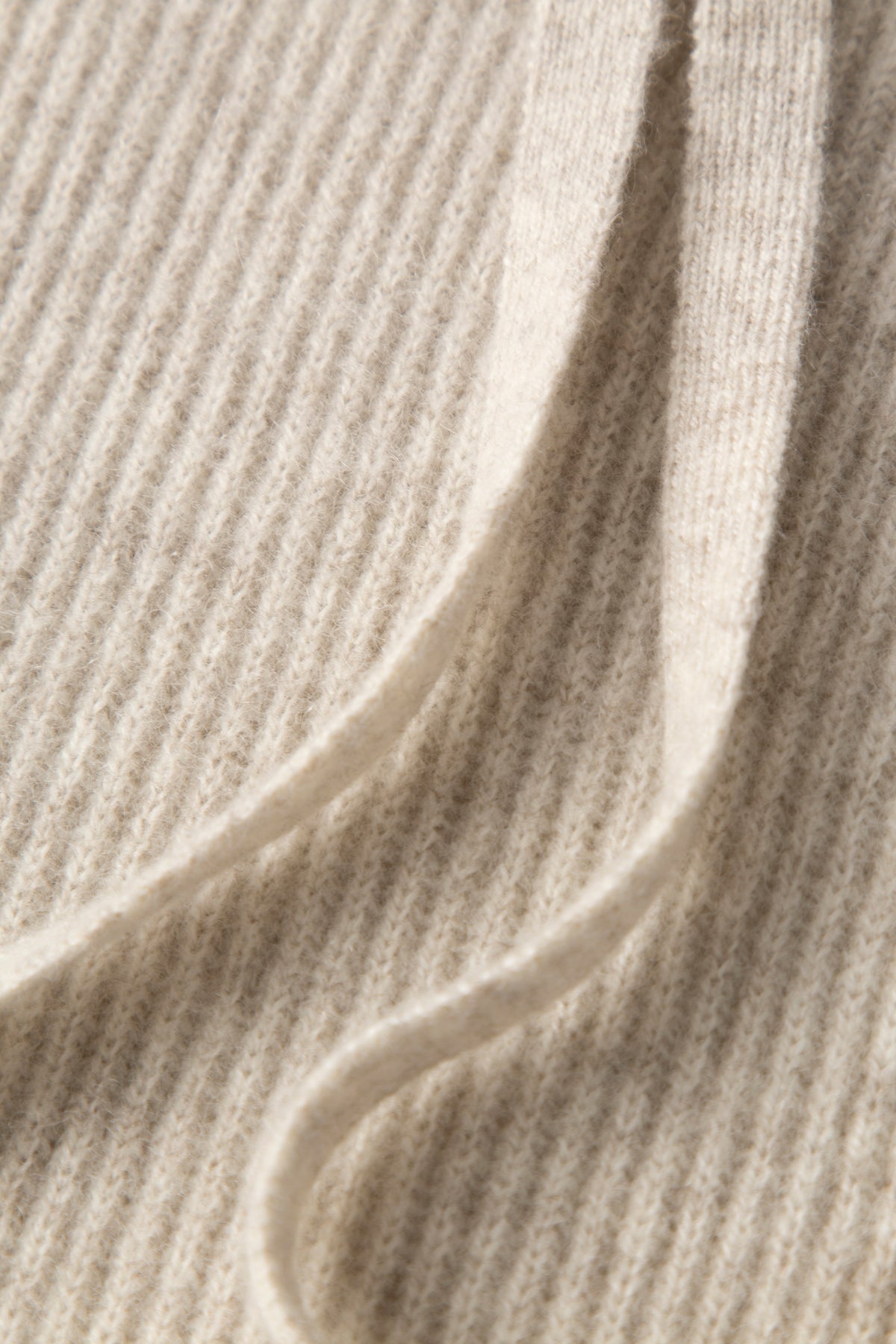 Ribbed Cashmere Hooded Sweater