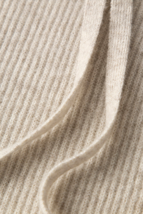 Load image 1 in gallery view. Ribbed Cashmere Hooded Sweater