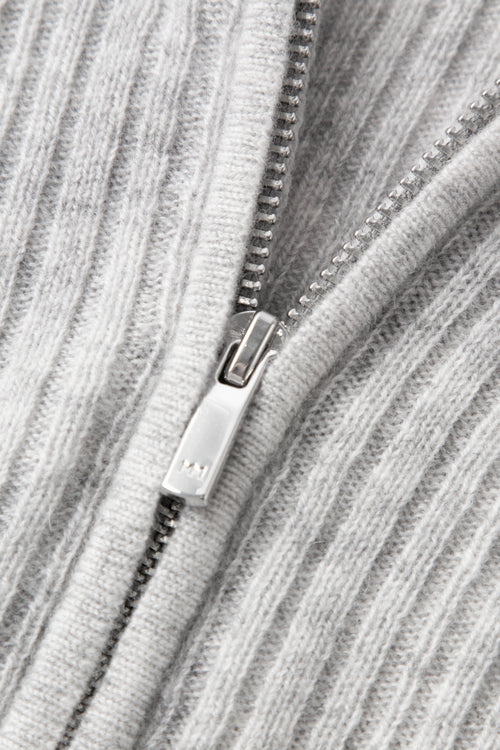 Load image 1 in gallery view. Cashmere Zip-Up Hooded Sweater