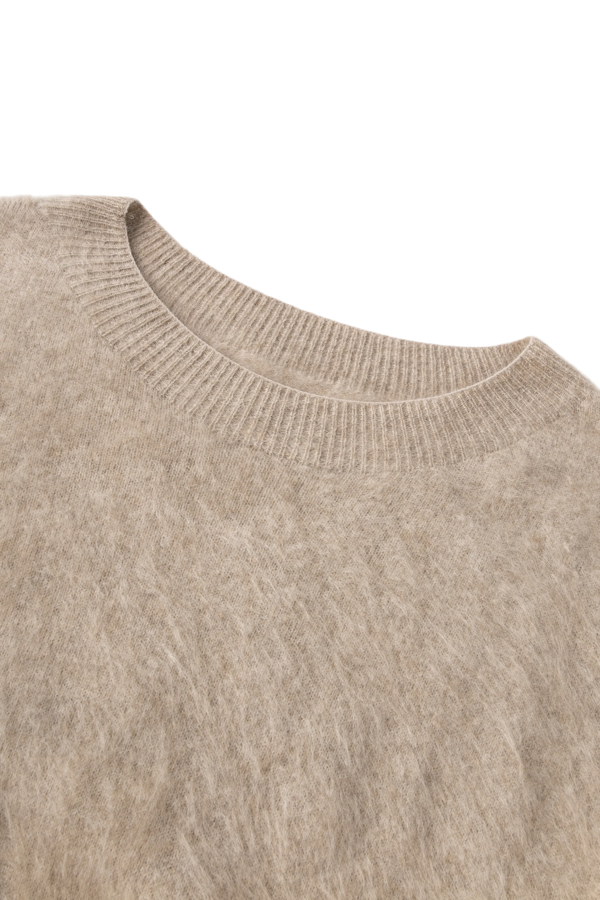 Soft Brushed Cashmere Crewneck Sweater