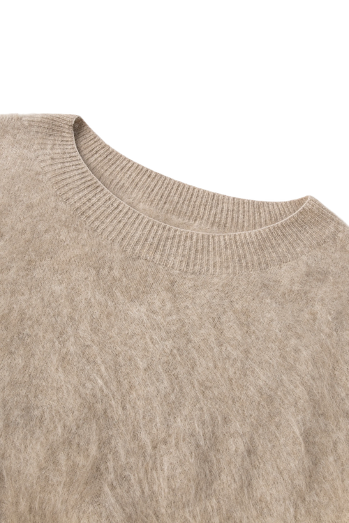 Load image 1 in gallery view. Soft Brushed Cashmere Crewneck Sweater