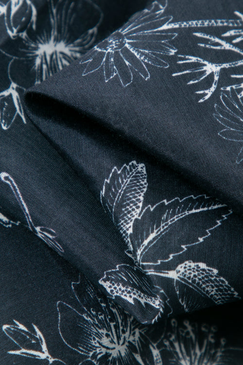 Load image 1 in gallery view. Navy Floral Print Square Scarf